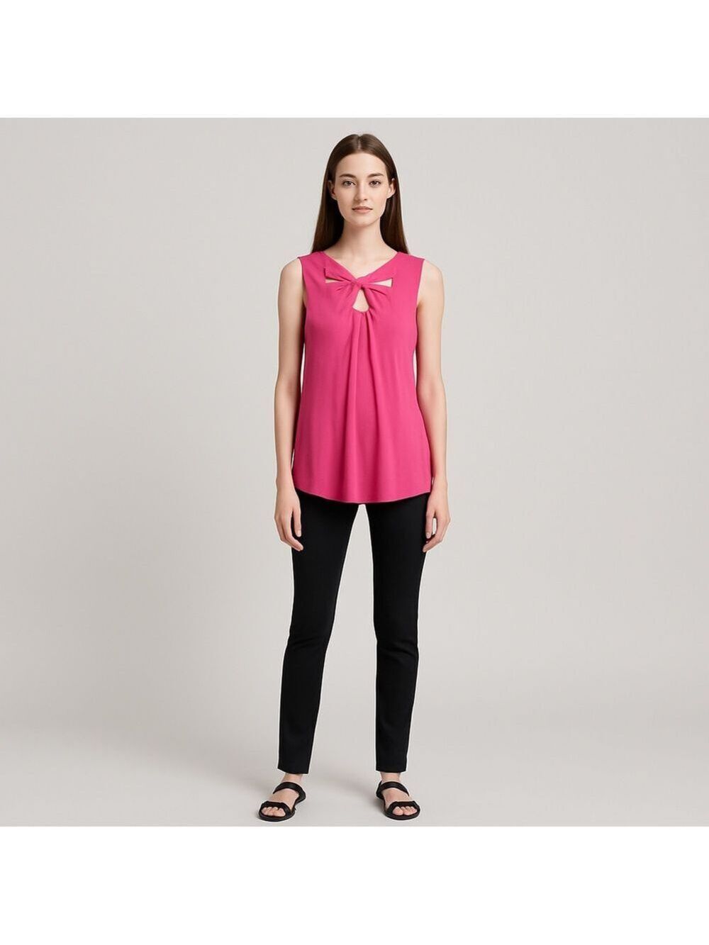 Philosophy Republic Sleeveless Knotted Blouse Top Large